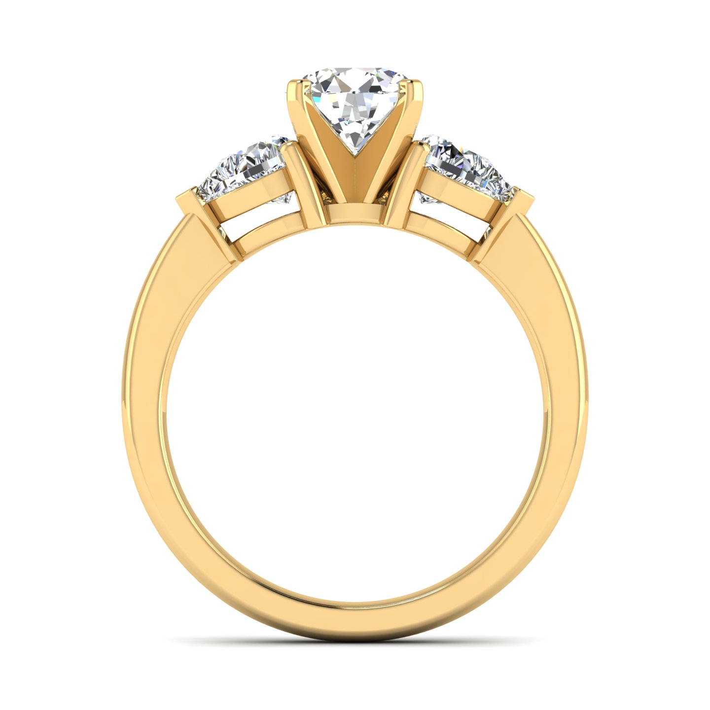 Madison Three-Stone Pear Engagement Ring